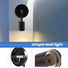 Black Loft Antique Iron Simple Wall lamp American Country Restaurant Bar Corridor Aisle Wall Sucker Wall lamp