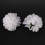 30 pcs Carnations  Artificial Flower Silk Spherical Heads Wedding Decor White 5