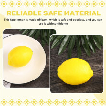 Fake Fruit Home House Kitchen Party Decoration Artificial Lifelike Simulation Yellow Lemon 10pcs Set
