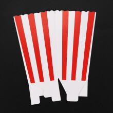 12 Scatole di Sacchetti di Popcorn per Bomboniere per Feste con Strisce Cinematografiche, Rosso