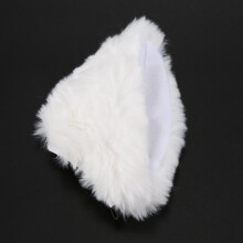 Cat Long Fur Ears Anime Neko Costume Orecchiette Hair Clip Party white