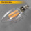 Dimmable E12 6W COB Edison Candle Flame Filament LED Light Bulb Lamp 10*3.5cm 8