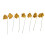 7Pcs Foam Glitter Artificial Rose Decor, Gold 6