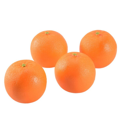 4 Pcs Soft Plastic Simulation Orange Fruit Home Decoration Burgundy 1