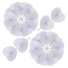 60 pcs Fan White Paper Round Heart Deco Decoration Wedding Party Gift for Guests Anniversary Wedding Bapteme DIY Party
