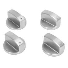 Stoves Cooker Knobs,Oven Knob(4pcs),6mm Universal Silver Gas Stove Control Knobs Adaptors Oven Rotary Cooking Surface Control Locks