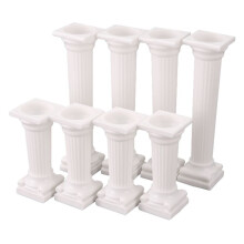 8Pcs/Set White Small+Large Plastic Cake Pillars,Wedding Cake Pillars Stand,Fondant Cake Support Mold Valentine's Day Wedding Birthday Cake Decoration