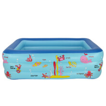 2.1M Large Inflatable Pool Bubble Bottom Ocean World Family Pool