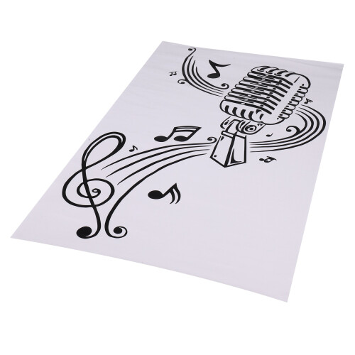 Microphone Music Note Wall Art Musical Notes Sticker For Ktv Bar Background Home Decorations 1