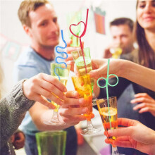 Children's curly party straws, crazy party straw curling novel straws, for party bag fillings, 36 pieces