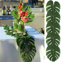 Artificial Tropical Leaves Jungle Party Decoration Animal Summer Hawaiian Wedding Home Table Decor XL