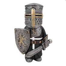Exquisite Knight Dwarf Guard, Garden Decorations,Knight Gnomes Guard,Garden Statue Garden-Art Figurines Ornaments B