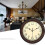 12-Inch Round Classic Clock Retro Non Ticking Quartz Decorative Wall Clock 4