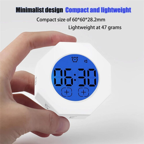 Pomodoro Timer, Productivity Timer Square, Octagonal Gravitational Flip Focus Timer,Mute & Adjustable Sound Alert