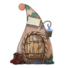 Dessin Animé en Bois Bricolage Porte Conte de FéEs Porte DéCoration Jardin Cour DéCor FéE Elfe Porte Artisanat Ornement 1