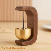 2024 Wooden Doorbell Bell Wind Chimes Wireless Doorbell for Home Entrance Door Bell Aesthetic Room Wall Decor-A, 1PCS