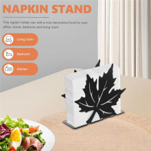 Napkin Holder Tabletop Decor Holder for Table Desktop Restaurant Iron Tissue Dispenser Wrought Art Rack Maple Leaf Stand