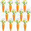 S-Easter Carrot Hanging Ornaments - 12Pcs Premium Foam Glitter Artificial Carrots for Easter Decoration 2