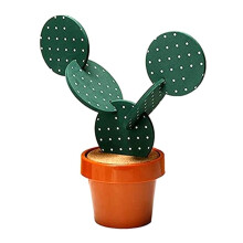 Juego de Posavasos de Cactus para Bebidas de 6 Piezas, Divertidos Posavasos de Regalo de Cactus con Soporte para Maceta para DecoracióN de Bar en la