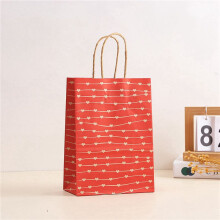 A 24 Pcs Valentines Day Gift Bags, Candy Bags Goodie Bags with Handles Heart Love Paper Bags for Wedding and Valentine