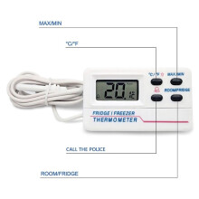 Digitale Koelkastthermometer Binnen-Buitenkoelkast-Diepvriesthermometer met 2 Sensoren en Alarm voor Thuisrestaurant