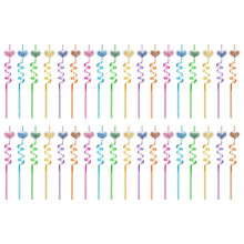 Paille de Saint-Valentin en Forme de Coeur Paille Rose Mignon Boire Du Café Lait Paille Cadeau de MariéE Fournitures de Mariage, 36 PièCes