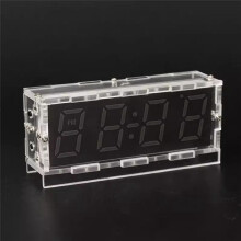 Colorful Digital Clock Kit Colorful RGB Digital Alarm Clock Microcontroller Circuit Board Welding DIY Production