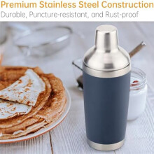 Stainless Steel Shaker - Fits for Rambler 20 Oz - Vacuum Insulated Lid - No Splashing When Shaking