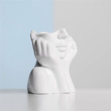 JarróN de CeráMica para la Cara, Florero para DecoracióN, Florero con Forma Femenina, Florero ArtíStico, Florero Decorativo Moderno, Centro de