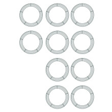 10St Kerst Metalen Decoratie Krans Kerst Metalen Krans Ring Bruiloft Decoratieve Krans Metalen Krans Frames Thuis