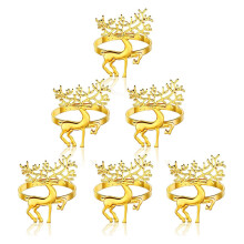 6 Piezas de Servilleteros de Ciervo, Servilleteros para Navidad, Fiestas NavideñAs, Cenas, Suministros de DecoracióN para Mesa de Comedor