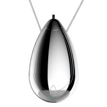 Wearable Air Purifier, Personal Travel Size Air Purifier, Necklace & Portable USB Charging Smoke Purifier Silver