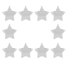 10 Sets 80mm DIY Fillable Balls Clear Plastic Ornaments Balls Christmas Tree Ornament Bauble Party Supplies (Star Shape)
