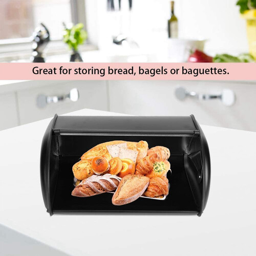 Bread Box,Large Capacity Metal Bread Box,Holder Bin Container Kitchen Storage Organizer,Storage Organizer 3.1-4L 2