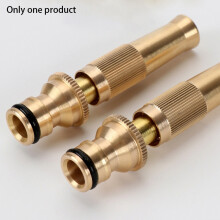 High Pressure Hose Nozzle Heavy Duty , Brass Water Hose Nozzles for Garden Hoses, Adjustable Function