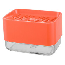 Keukenreinigingszeepkist met Spons Zeepopbergdoos Keukenzeepdispenser Sponsschrobhouderhouder, D