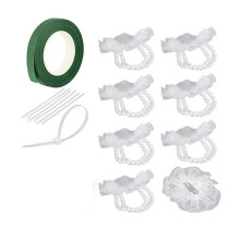 Corsage Wristlet Band 8Pcs Wrist Corsage Bracelets,Elastic Wristlets for Wedding Party Prom DIY Wrist Corsage,Lace