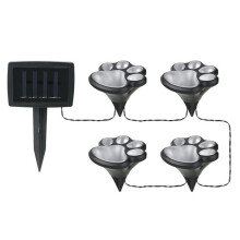 Wireless Set of 4 Solar Dog Print Lights Garden Statue Lantern LED Path Light Outdoor Animal Pet Lamp Multicolor