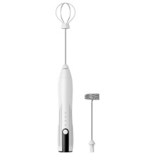 Mousseur à Lait Portatif, Mousseur à Lait Rechargeable par USB, Mousseur à Lait, 3 Vitesses Réglables pour les Œufs et le Lait