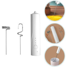 Electric Milk Frother Hand Mixer Stainless Steel Electric Egg Whisk Handheld Mixer for Coffee Protein Cooking Baking