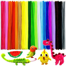 200 Unidades Limpadores Cachimbo,Limpadores Cachimbo para Artesanato,Suprimentos para Artesanato Hastes de Chenille Multicoloridas para Bricolagem (12
