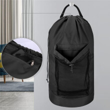 Laundry Bag with Shoulder Straps and Mesh Pocket Laundry Backpack Large Portable Laundry Hamper for College Laundromat