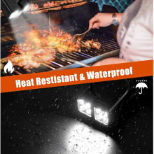 Grill Leuchten für Wasserdichtes Grillen - Druck Schalter und 10 Super Helle Grill LED Lampe Hitze BestäNdiges und Flexibles Licht