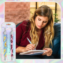 30-Teiliges Sublimationsstifte-Set mit Wiederverschließbarem Beutel und Holografischer Dankeskarte für Büro, Schule und Schreibwaren