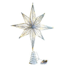 Topper per Albero di Natale Lampada a Stella a LED Decorazioni Natalizie per la Casa per Ornamenti per Alberi Luce per Albero di Stella a Otto Punte,