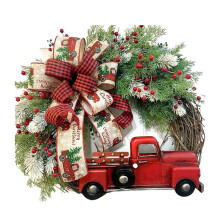 15.7 Inch Christmas Wreath Decor Garland Artificial Flower Wreath Perfect for Christmas and New Year Decoration