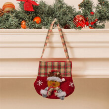 Cloth Christmas Gift Bag, Christmas -Bag Party Favor Bags, Cartoon Christmas Handbag Party Xmas Holiday Gift Bags