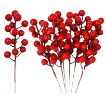 25 Pezzi 20 cm Steli di Bacche Decorazioni Natalizie, Plettri Natalizi Rami Bastoncini Ramoscelli
