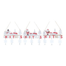 Wooden Christmas Hanging Pendants ELK-Santa-Claus Merry Christmas-Decoration for Home Xmas Tree Ornaments