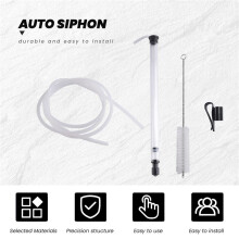 3/8In Auto Siphon with Clamp 6.5' Ft Hose Bottling Siphoning Kit with Food Grade Free Plastic Tubing for Beer